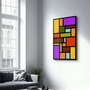 Wallity Pintura Decorativa de Vidrio Templado Multicolor 46 x 72 cm
